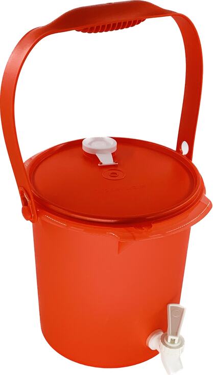 Tupperware Other - Tupperware Jumbo Canister Handle Serving Spout Pouring Orange Lid 20 C 1 Gallon
